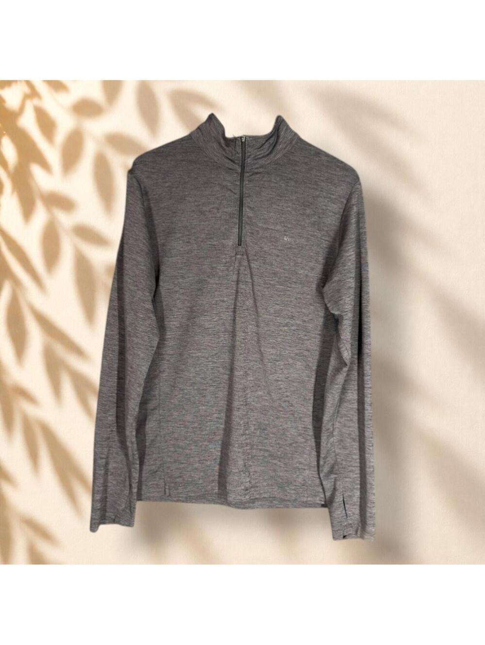 Reebok Activewear Track Jacket Men M Medium Gray Zipper Long Sleeve Collared